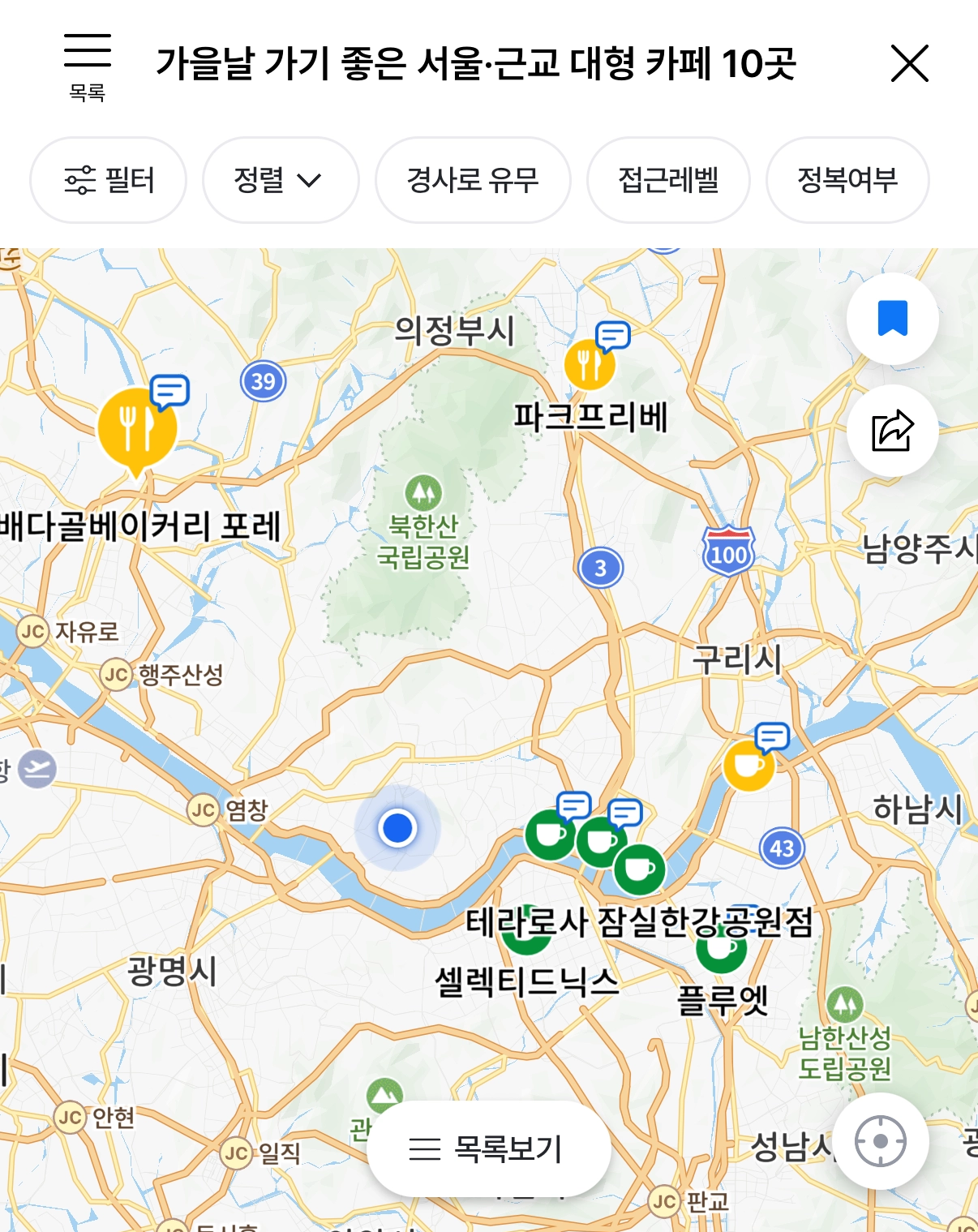 가을날 가기 좋은 서울·근교 대형 카페 10곳